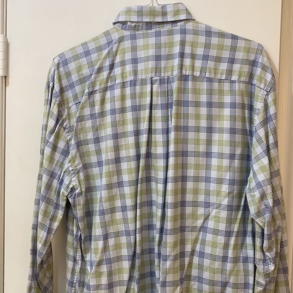 Peter Millar Blue/Green Button Down L - image 7